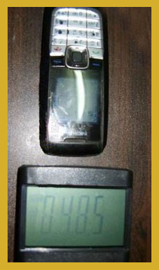 The Radiation Meter is showing a radiation level of 485uw/cm².