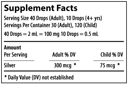 FreeMart PureSilver Concentrate Supplemental Fact Sheet